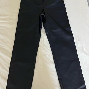 Wilfred Black Straight Leg Leather Pants